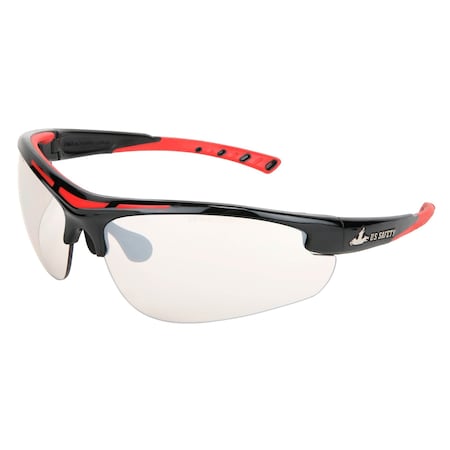 Mcr Safety Dominator (DM2), Safety Glasses, Duramass Hard Coat, Polycarbonate Lens, Black Frame, Half Frame DM1229